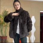 Fancy Rani Real Fur Coat Women Natural Rabbit Winter Jacket Leather And Fur Women's Long Clothing Female Outerwears With 2025 - Matrix Studios