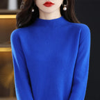 100% merino wool cashmere sweater women's sweater semi-high-necked long-sleeved pullover new warm pullover in autumn and winter. - Matrix Studios