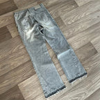 Y2K Retro Jeans Light Color Dollar Pattern Embroidery Splice Denim Pants Gothic Hip Hop Streetwear Men Women Fashion Baggy Pants - Matrix Studios