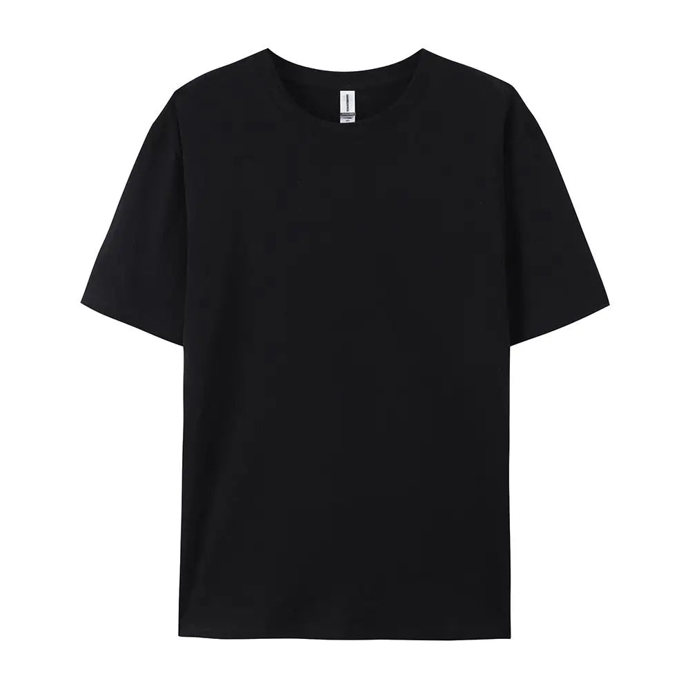 Loose Cotton Solid Tshirts Men Woman Short Sleeve Fashion Brand Trend Couple Clothing Tees Customized Candy Color Summer Tops - Matrix Studios