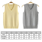 Preppy Style Teenager School Girls Uniform Sleeveless Sweaters Knitted Vest Students Y2K Lolita Pullover Waistcoat Women JK Tops - Matrix Studios