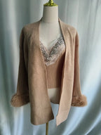 Heavy Diamond V-neck Sexy Slim Fit Knitted Vest+ Autumn Winter Long Sleeve Cardigan Coat Women 2026 New Two Piece Sets - Matrix Studios