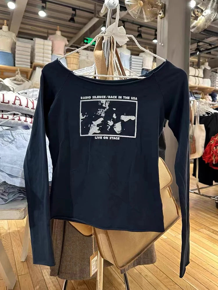 Pink Striped Slim Long Sleeve Tees Women Spring Casual Cotton O-neck Tshirt New Tops Clothes Sweet Cute  Vintage T-shirts Y2K - Matrix-studios.com