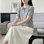 WinvyNee Women's Clothing 100% Cotton Twist Polo Two Button Short Sleeve T-Shirt Cool Spring Summer Slim Fit Basic Top ZA1002027 - Matrix-studios.com