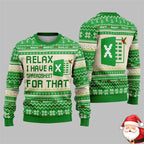 Personality Work Spreadsheet Christmas Funny Ugly Sweater Worker Fun Unique Long Sleeve Pullover Sweatshirt Novel Xmas 2026 - Matrix Studios