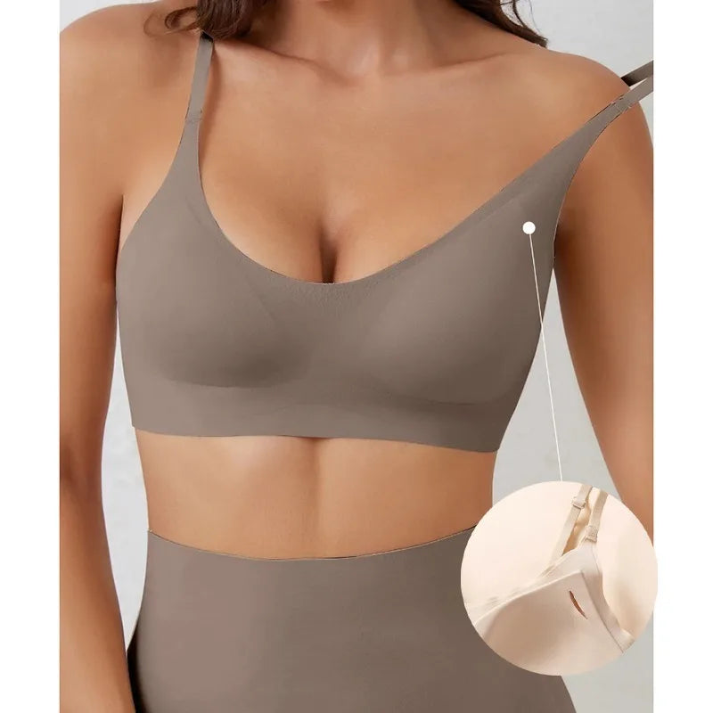 Soft Support Seamless Underwear Comfortable Gathering No Steel Ring Collection Light Thin Breathable Bra Style - Matrix Studios