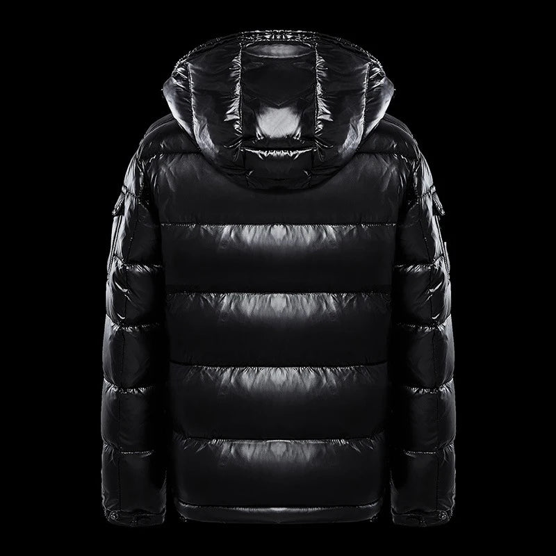 Winter Mens Shiny Down Parkas Coats Man Mountain Ski Cotton Thermal Coats Men Thick Windbreaker Hooded Jacket Clothing - Matrix Studios