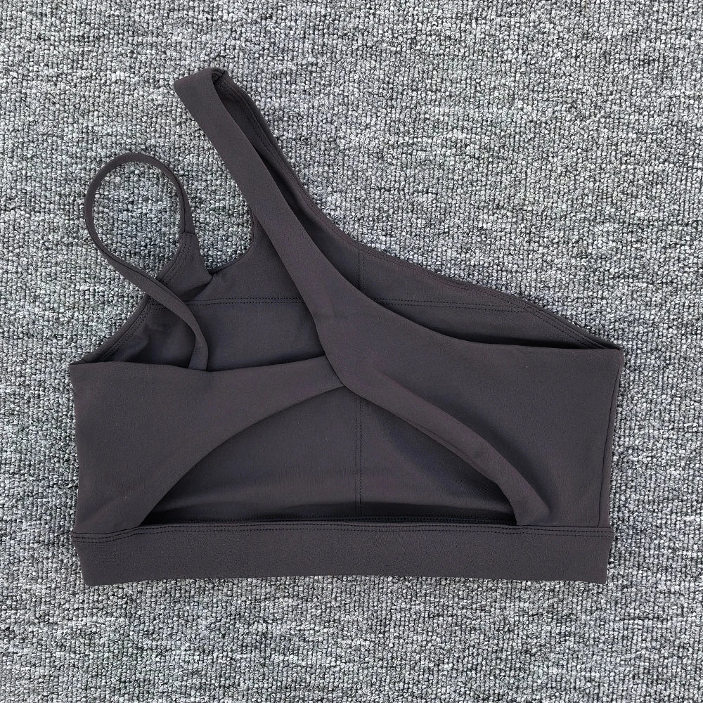 Women Shockproof Sport Bra Women's Beautiful Back Gym Sports Underwear Women Oblique Shoulder Straps Running Fitness Yoga Bra ﻿ - Matrix Studios