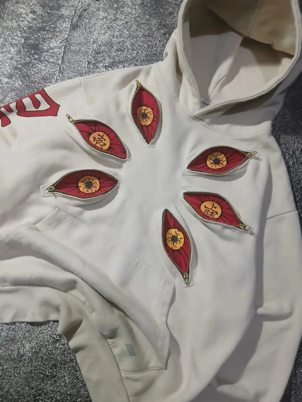 Punk Six Eyes Kokushibo Multi Zipper Hoodies Cool Design Sweatshirt Y2k Streetwear Oversized Casual Fashion Couples Anime Hoodie - Matrix Studios