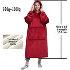 Winter Hoodies Sweatshirt Women Men Pullover Fleece Giant TV Oversized Blanket with Long Flannel Sleeves - Matrix Studios