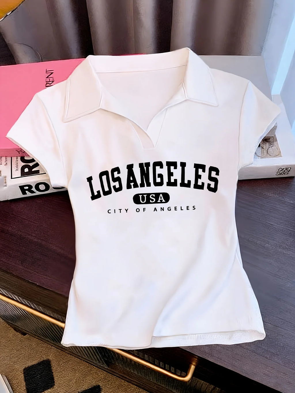 Summer women's white short sleeved POLO T shirt loose and comfortable soft vacation punk style - Matrix-studios.com