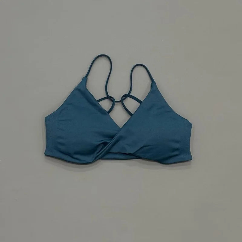 HISTELLO Vision Sports Bra Women Yoga Underwear Gym Running Exercise Backless Bra High Support Active Wear Fitness Workout Top - Matrix Studios