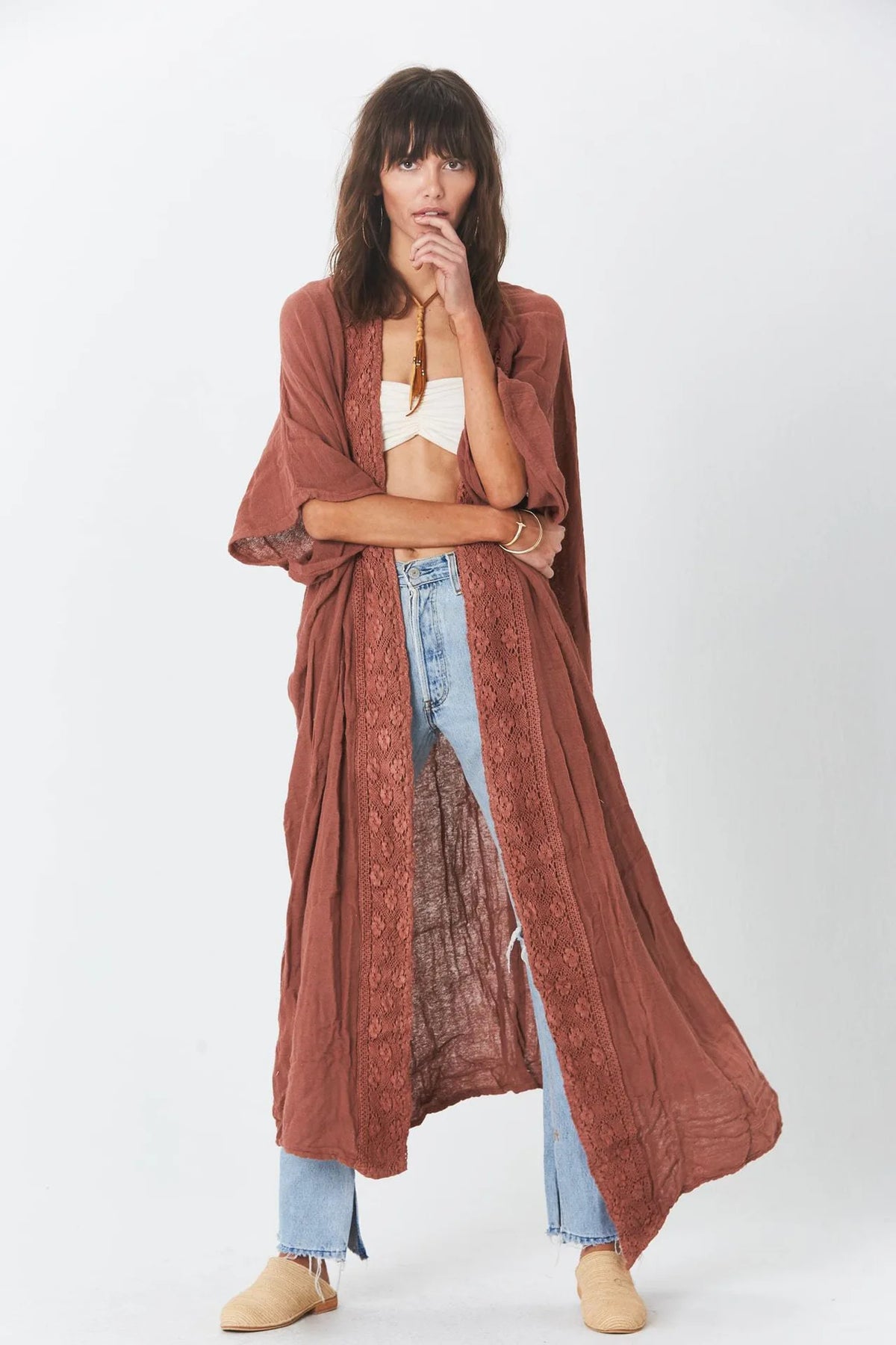 WeHello-Women's Beach Cover Up Bamboo Fabric Collar Cardigan, Sun Protection, Loose and Comfortable Shirt, Holiday - Matrix Studios