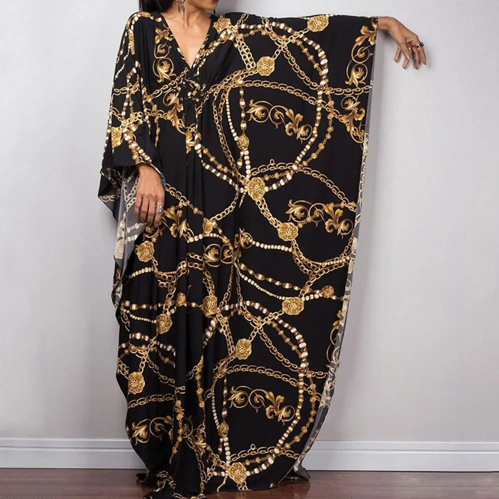 Maxi Long Dress Summer Sunscreen Smock Casual Vacation Swimsuit Cover Up Dress Loose Bathing Suit Beachwear Shirt for Women - Matrix Studios
