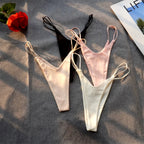 1/2 Pcs Brazilian Women Cotton Thong Underwear Sexy Panties Female Underpants Solid Color G-string Pantys - Matrix Studios