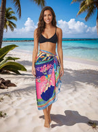 Women's Beach Sarongs Chiffon Floral Printed Sexy Pareo Swim Skirt Wraps summer Bathing Suits Dropshipping Factory Supply - Matrix Studios