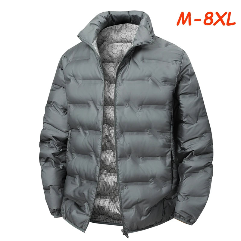 Men Winter New White Duck Down Jacket Warm Thick Stand Collar Windproof Puffer Jacket High Quality Waterproof Jacket Male 8XL - Matrix Studios