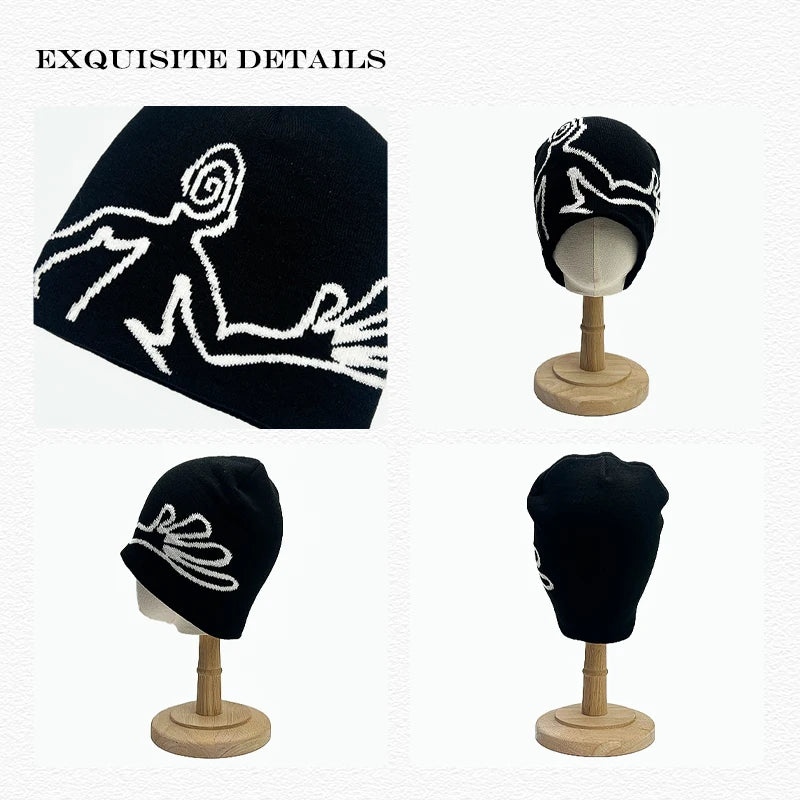 Warm Personal Fashion Street Beanies Outdoor Versatile Skateboard Sports ins New Men Women Niche Jacquard Hikers Knitted Hats