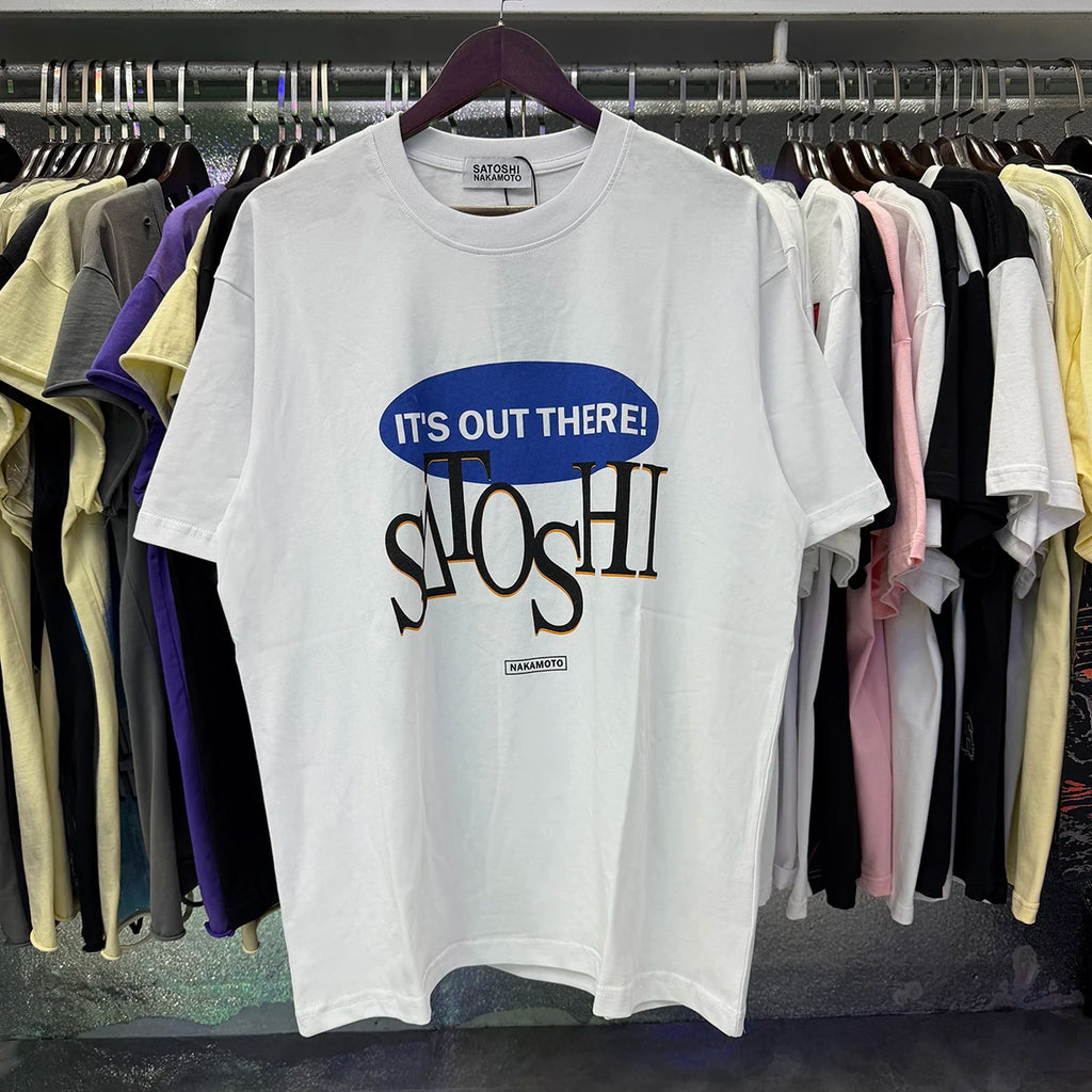 Summer Street Satoshi Nakamoto T-shirt Men's Women's Loose Lettered Logo Printed Cotton Short Sleeve - Matrix-studios.com
