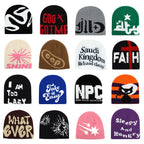 Y2K Letter Butter Knit Hats Skullies Beanies Autumn Winter Warm Hat Men Women Hip Hop Quality Skiing Cap Cycling Windproof New