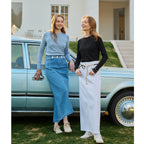 AP SS26 Women Cotton Denim Skirt Elegant - Matrix-studios.com