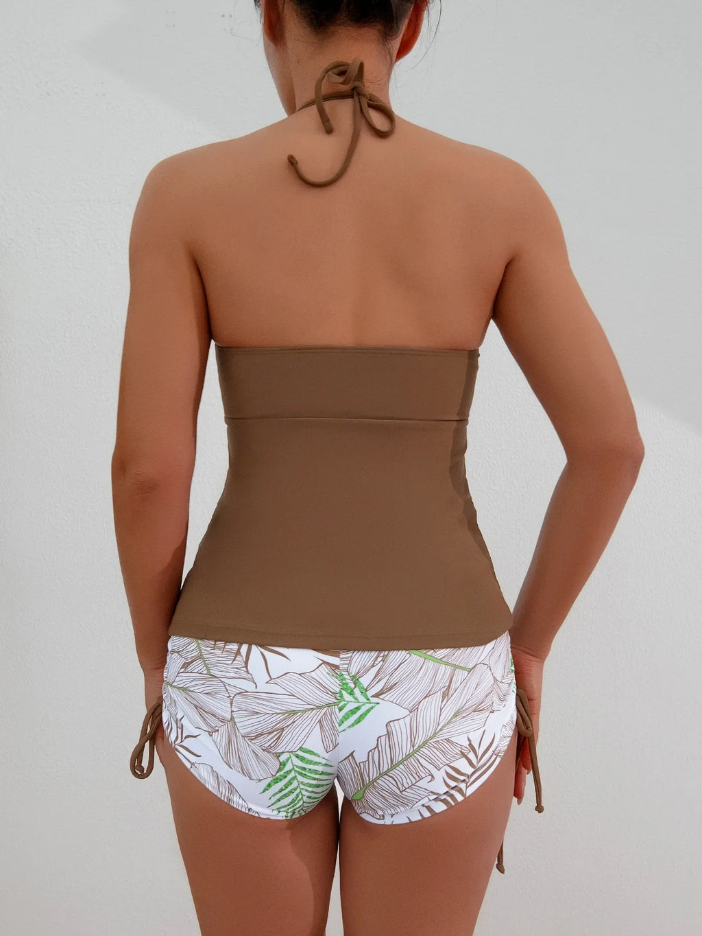 2026 Women's Bikini 2-piece Swimwear Tankini Set Sexy Halter Black Bathing Suit  Floral Print Drawstring High Waist Swimsuit - Matrix-studios.com