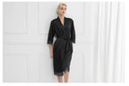 Robe Women Floral Bathrobe Kimono Robe Silk Long Wedding Bride Bridesmaid - Matrix-studios.com