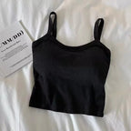 Crop Top Women Sexy Sleeveless Tops Fashion Female Underwear Lady's Camisole Girl Basic T-shirt Vest Lingerie Bras Tube Tops Hot - Matrix-studios.com