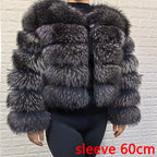 MAOMAOKONG Super Hot Winter Women Luxury Thick Real Raccoon Fur Coat Natural Fox Fur Jacket Plus Size Furry Jackets Female Vest - Matrix Studios