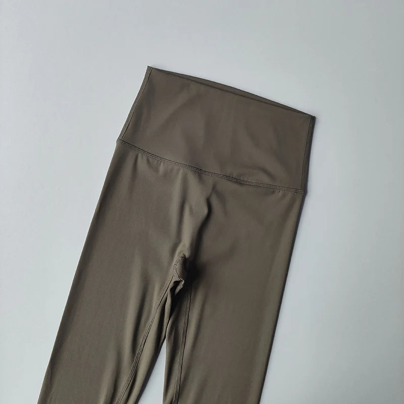 Fitness Pants Elastic Tight Fitting Seamless Naked Yoga High Waist Hip Lifting Quick Dry Running Sports Leggings Outdoor Wear - Matrix-studios.com