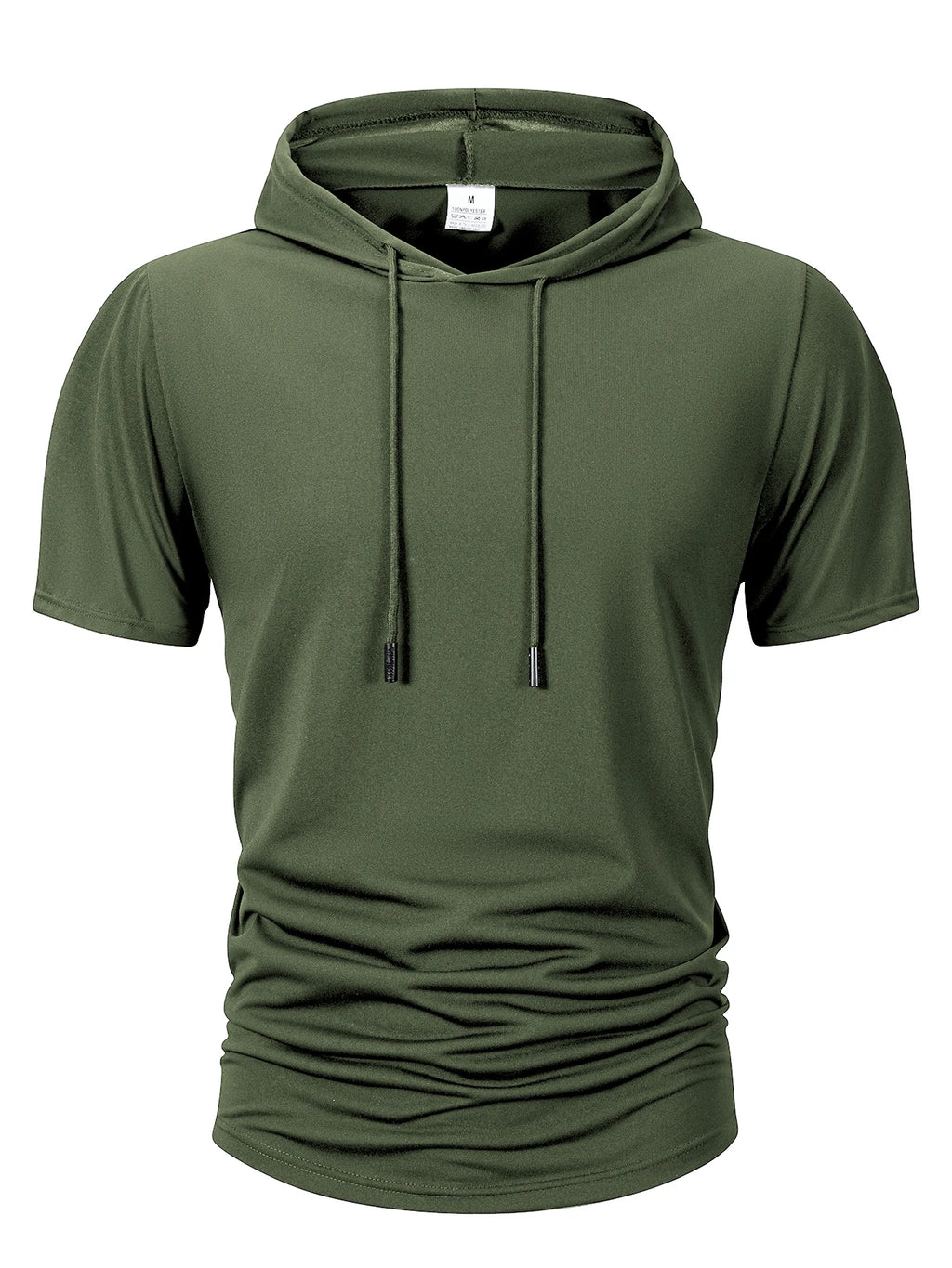 Summer Men's Hooded Sweatwear Casual Short Sleeve Loose T-shirt Solid Color Lightweight Hoodie Fitness Breathable Tops - Matrix Studios