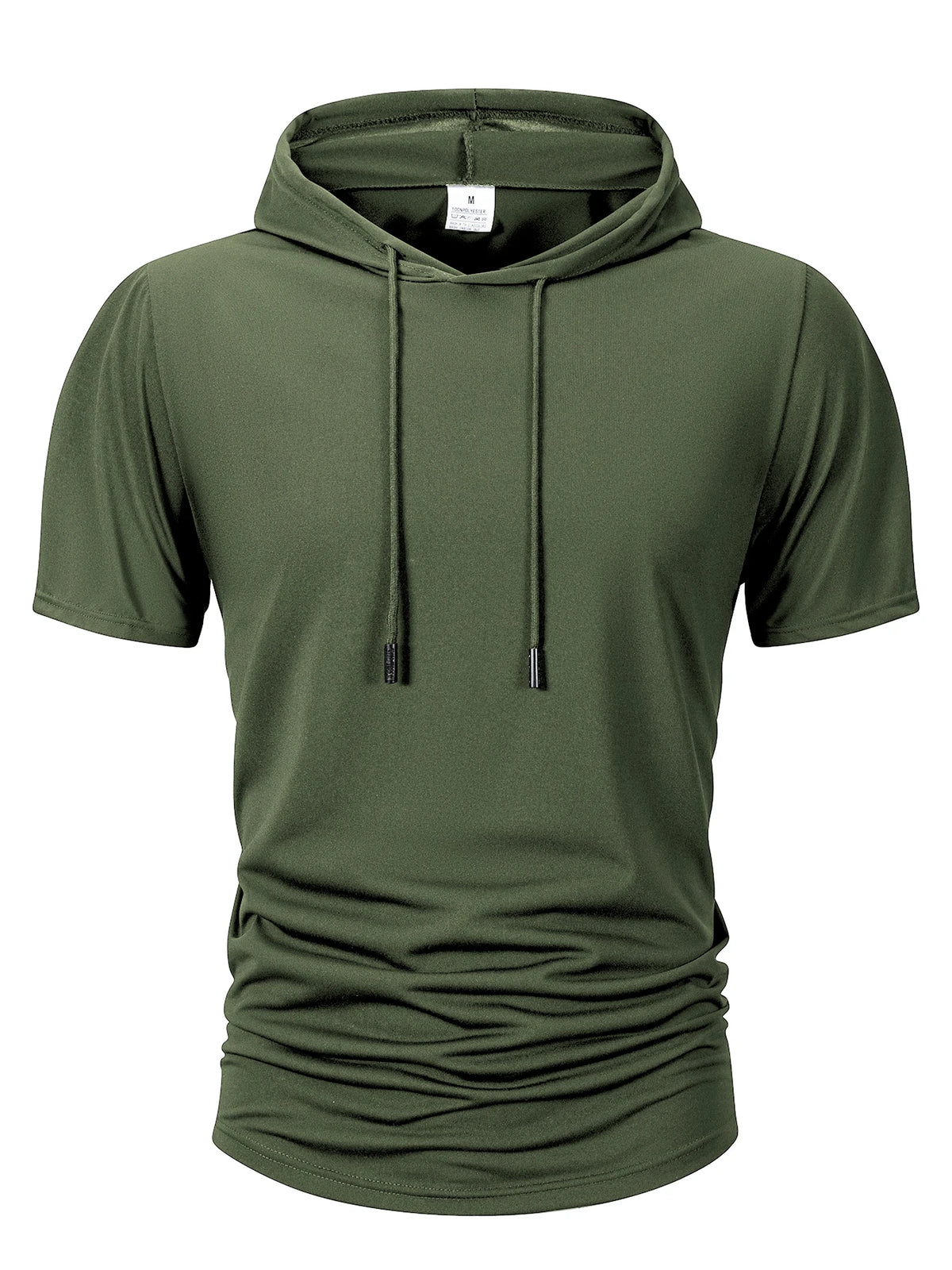 Summer Men's Hooded Sweatwear Casual Short Sleeve Loose T-shirt Solid Color Lightweight Hoodie Fitness Breathable Tops - Matrix Studios