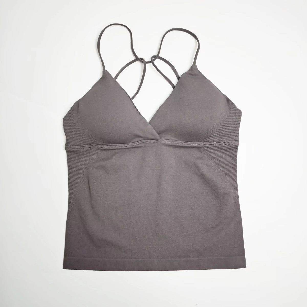 NCLAGEN Vision Twist Front Longline Top Women's Seamless Thin Straps Yoga Gym Workout Vest Running Tank Tops Fitness Clothing - Matrix-studios.com