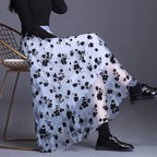 Korean Women Tulle Skirt Fashion Summer Hook Floral Loose Midi Skirt Elegant Female Casual All Match Mesh Skirts New - Matrix-studios.com