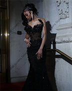 Bespoke Black Prom Dresses 2025 Luxury South African Matric Dance Crystal Party Dress Long Mermaid Evening Gowns Customized - Matrix Studios
