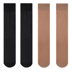 4 Pairs/Lot Women's Middle Tube Spring Summer Crystal Silk Socks Sexy Black Skin Breathable Nylon Casual Transparent Socks - Matrix Studios