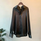 2025Spring Shirt And Blouses New Sweater Cardigans Woman Top Knitted Korean Long Sleeve Lapel Button Elegance Sweet Casual Coats - Matrix-studios.com