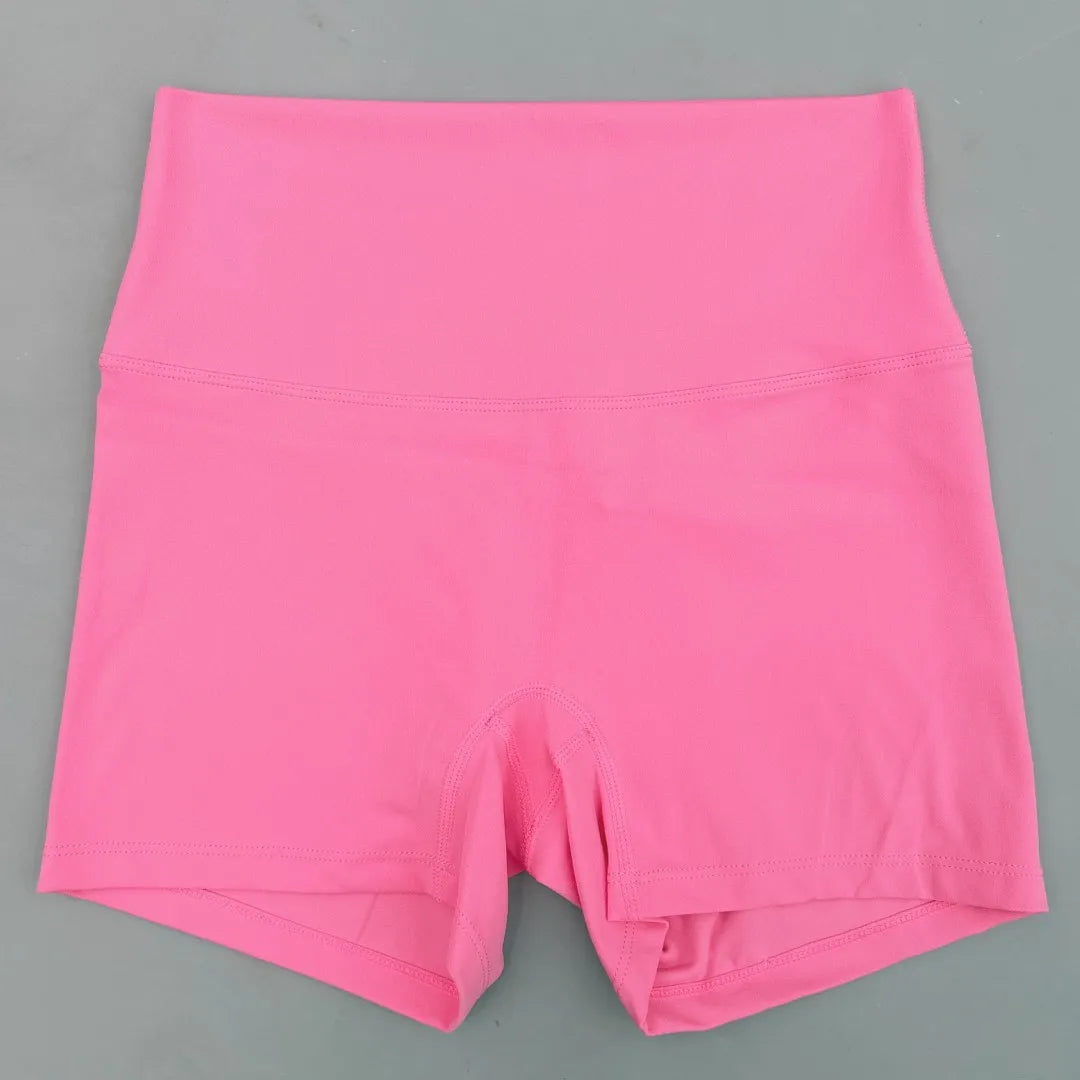 Solid Color Women Fitness Sport Short High Waist Yoga Short Legging Bike Soft Squatting Proof Comprehensive Training Jog Athleti - Matrix Studios