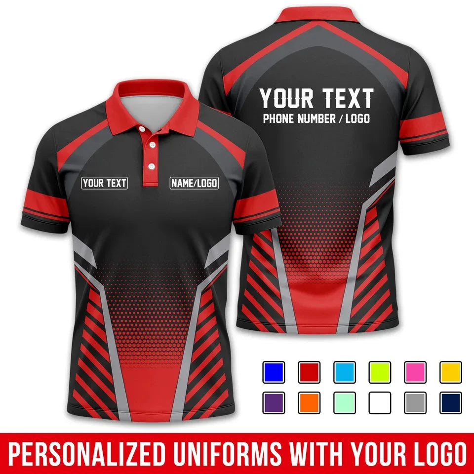 Fashion Men Women Stripe Graphic Polo Shirt For Men Custom Name Logo Text 3D Printed Polo Shirts Trend Button Up Sports Tops Tee - Matrix-studios.com