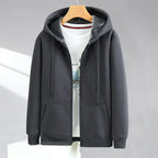 Big Size Hoodie Men Hood Long Sleeve Sweatshirt Male Zip-up Loose Cotton Fleece-lined Casual Top Zipper Large Fat Plus 10XL 12XL - Matrix Studios