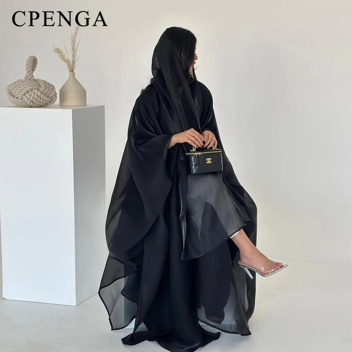 Elegant Arabic Satin Abaya Dress with Hijab Eid Muslim Women Modest Cardigan Islamic Vacation Outfit New in Turkey Kaftan Robe - Matrix-studios.com