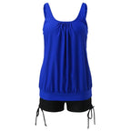 5XL Plus Size Tankini Sets for Women Two Piece Swimsuits High Waist Sexy Bikini Bathing Suit Beach Swimwear - Matrix-studios.com