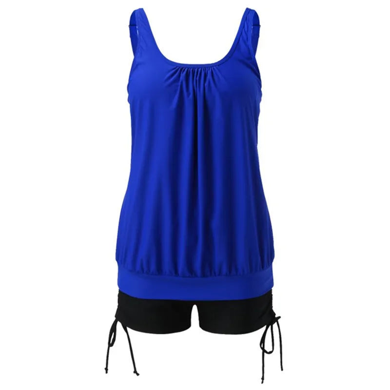 5XL Plus Size Tankini Sets for Women Two Piece Swimsuits High Waist Sexy Bikini Bathing Suit Beach Swimwear - Matrix-studios.com