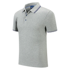100% Cotton Quality Polo Logo Personalization Men Women Short Sleeve Shirts Striped Lapel Golf Tees Summer Top Shirt Custom - Matrix-studios.com
