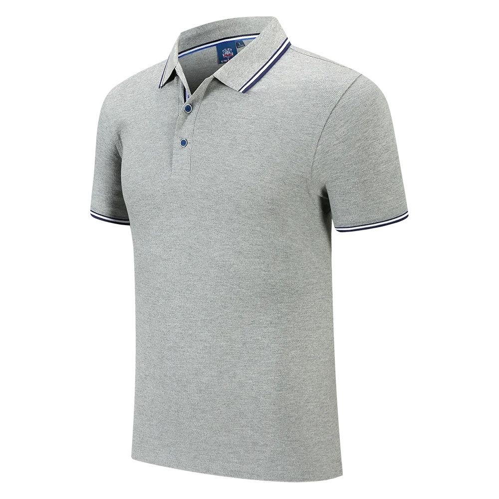 100% Cotton Quality Polo Logo Personalization Men Women Short Sleeve Shirts Striped Lapel Golf Tees Summer Top Shirt Custom - Matrix-studios.com