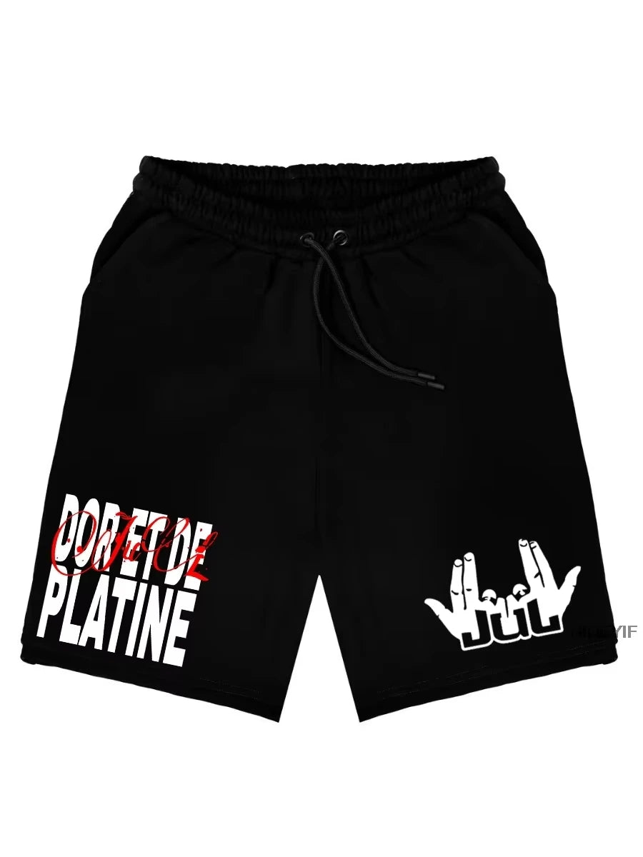 France Rapper Jul Shorts For Men Women Summer Casual Breathable Cotton Beach Comfortable  sweatpants short