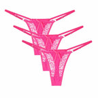 1/3pcs Sexy Lace Adjustable Thongs for Women Low Rise Hollow Out Briefs Summer Breathable Panties Perspective Lingerie - Matrix Studios