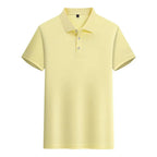 Custom Logo Lapel POLO Shirt Couple Summer Short Sleeve Moisture Transfer T Shirts Men Women Summer Simple Casual Tops - Matrix-studios.com