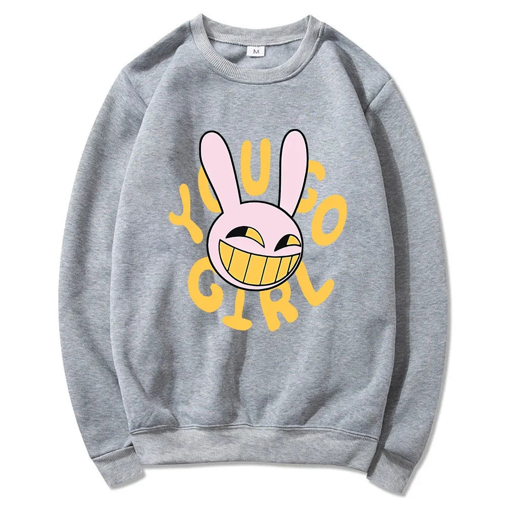 YOU GO GIRL Digital Circus Jax Hoodie Fashion Women Harajuku Funny Cute Rabbit Hoodie Unisex Cartoon Vintage Pullover Sweatshirt - Matrix Studios