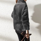 Women Autumn Winter Faux Fur Coats Zipper Cardigan Plush Thick Warm Coat Loose Oversized Outerwear Female Coral Fleece Overcoat - Matrix Studios
